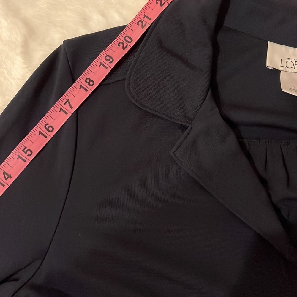 Ann Taylor Loft navy long sleeve dress - Picture 7 of 8